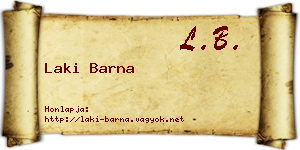 Laki Barna névjegykártya