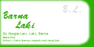 barna laki business card